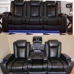 Power Reclining Sofa Available For Immediate Delivery