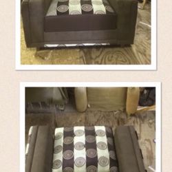 Upholstered Sleeper Convertible Modern  Foldable Lounge Chair  73” H x 38 W x 30” D