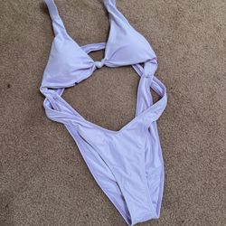 New Medium Purple Swimsuit Bathing Suit Bikini Boho Festival Rave 