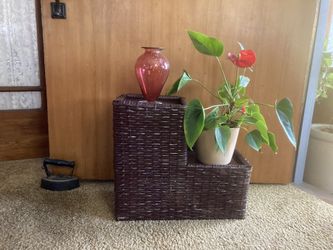 Rattan Step Display Stand