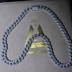 22 Inch 19.13 CT Moissanite VVS Diamond Cuban Chain