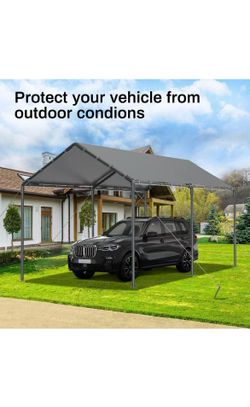 🔥 10x20 Heavy Duty, Metal Carport Waterproof Carports Garage Tent