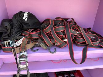 Husky Ratchet Tie-Down Straps with J-Hooks