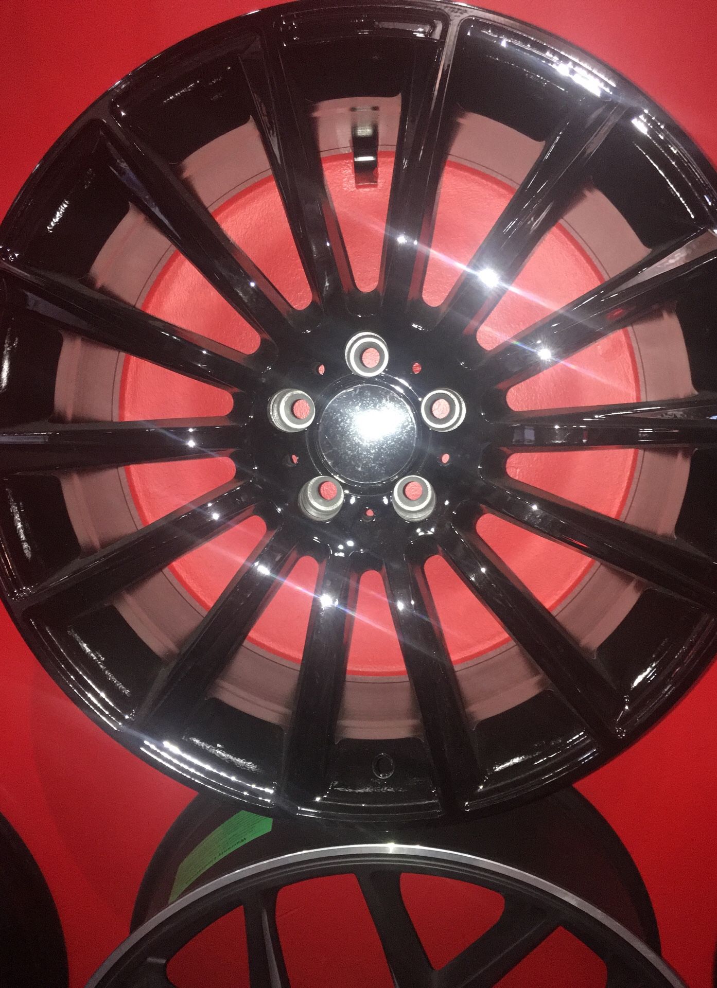 Multi spoke GLOSS black Mercedes Benz Wheels