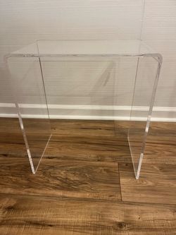 Clear Acrylic Waterfall Side Table