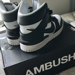 Nike Dunk High Ambush Black And White