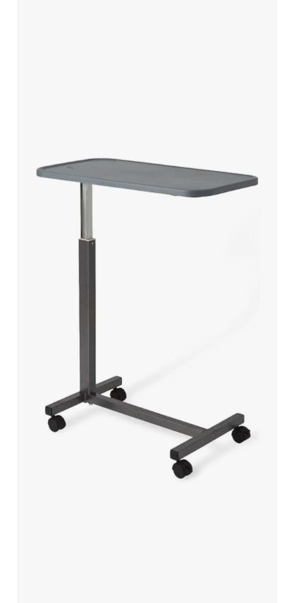 MEDLINE OVERBED ROLLING ADJUSTABLE HEIGHT TABLE ~ LIGHTLY USED ~ EXCELLENT CONDITION