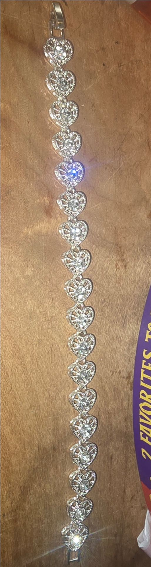 Silver heart bracelet