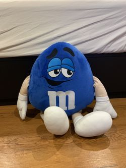 Blue M&M plush (~2 feet tall)
