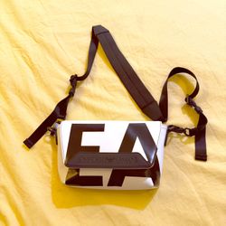 Emporio Armani Macro Logo Crossbody Bag in Faux Leather