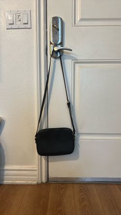 Black Faux Leather Bag