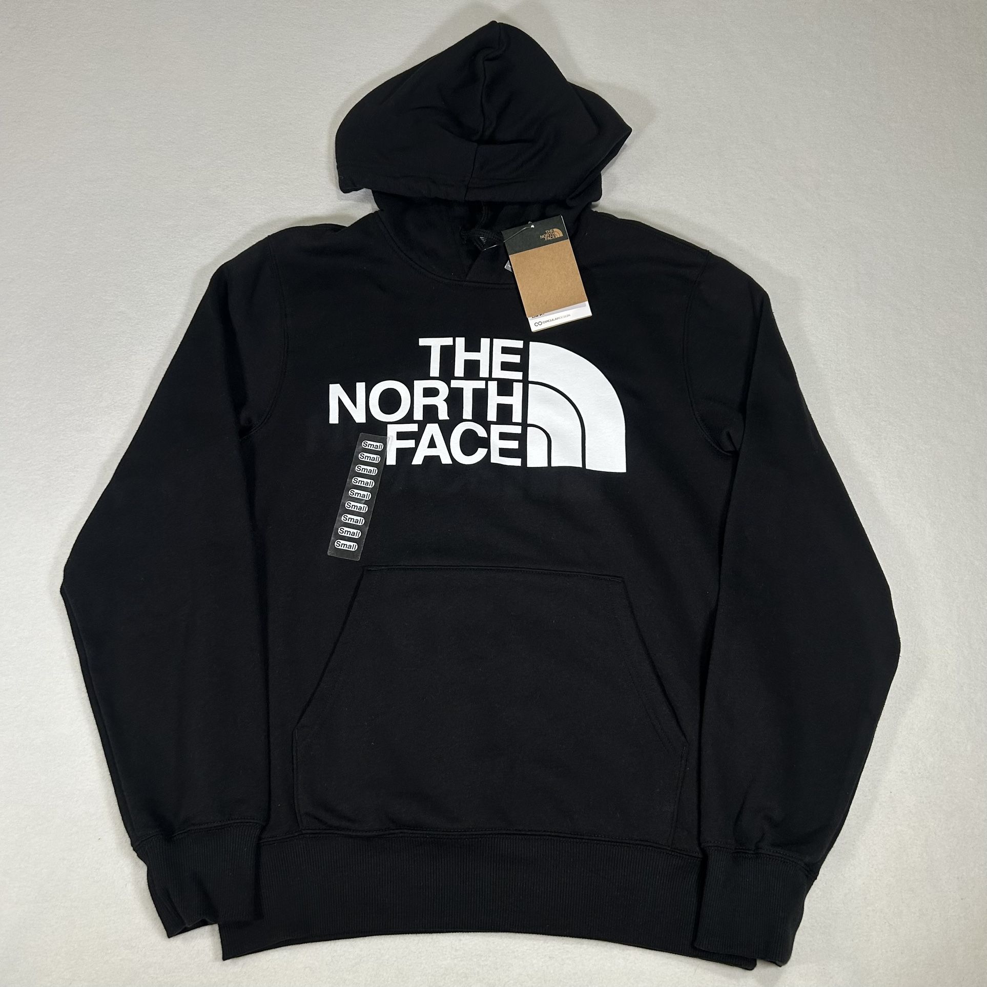 NWT The North Face Men's Small Black Half Dome Long Sleeve Pullover Hoodie