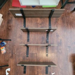 Wall Shelves With Brackets And Hardware