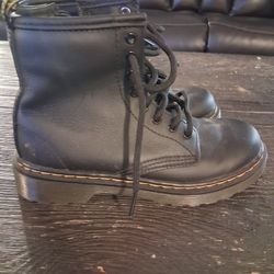 Kids Dr.Martin Black Leather Boots 