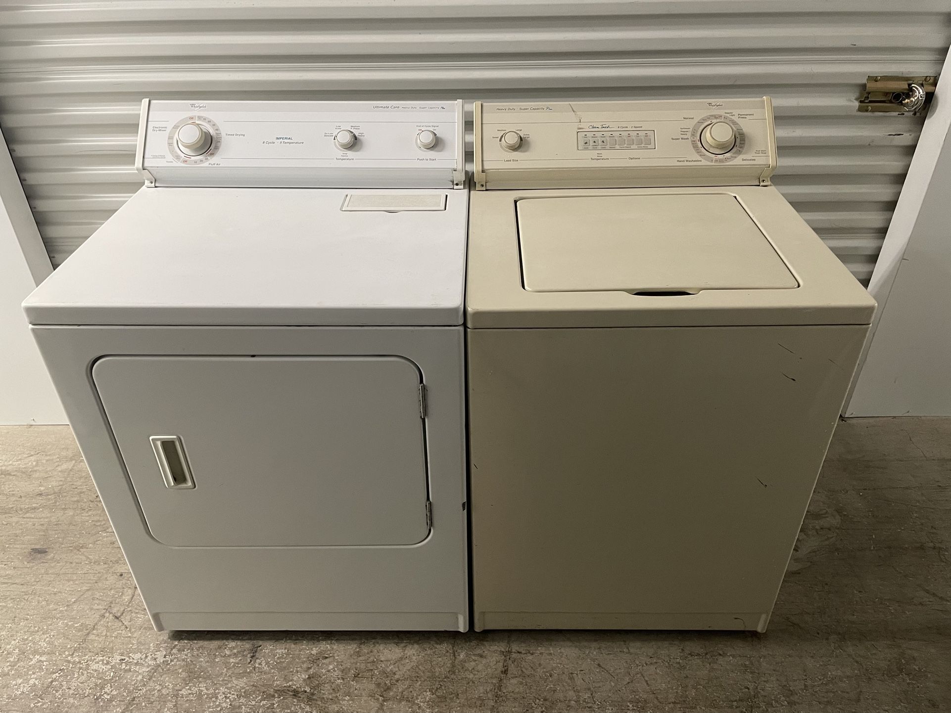 Basic Whirlpool Washer and Dryer