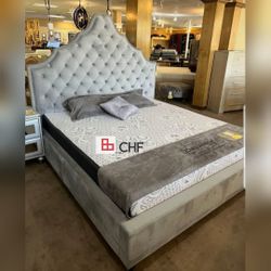 Queen / California king or king Velvet bed Frame (Mattress sell seperately )
