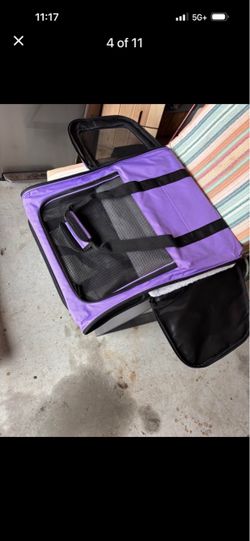 Soft-Sided Pet Carrier Bag Purple