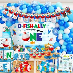 O-Fish-ally 1 Birthday Decorations 