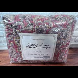 Cozy Line Vintage Rustic Bronze Country Paisley Fall 3-Pc Set, King