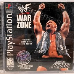 WWF War Zone Sony PlayStation PS1, 1998 Classic Game Collectible
