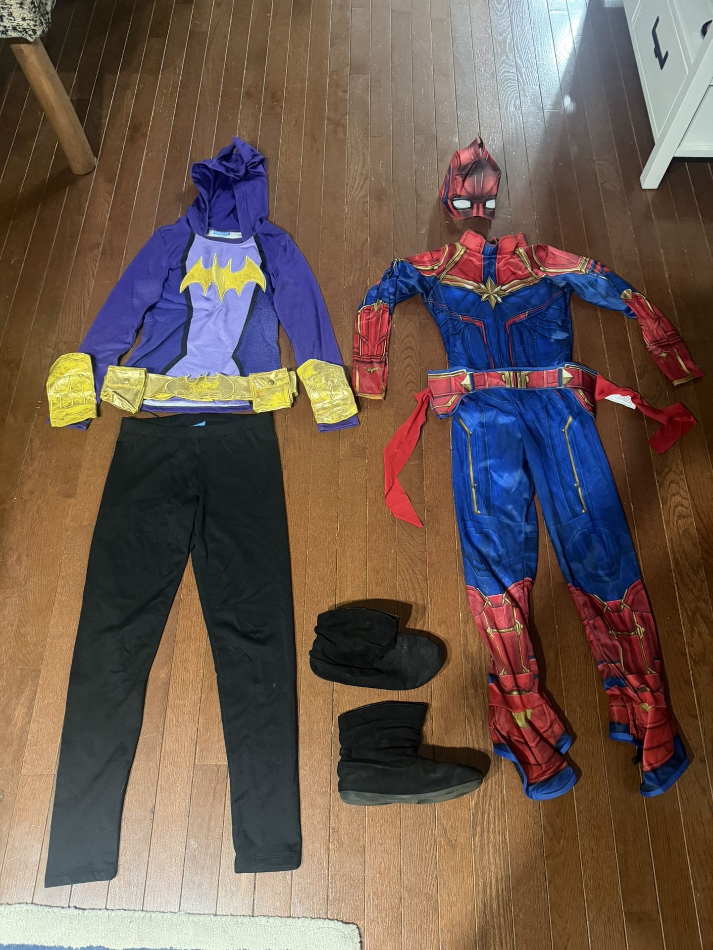 Kids Batgirl And Capt Marvel Costumes - $5 Each