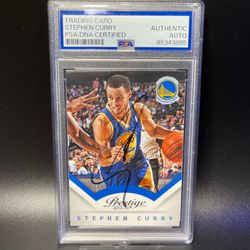 2013-14 Panini Prestige Stephen Curry On Card Auto #159 PSA/DNA Authentic