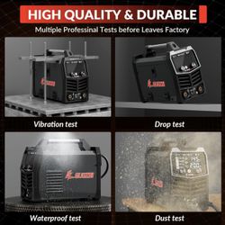 145A MIG Welder, 3 in 1 Welder FLUX MIG/Lift TIG/ARC Multi-Process Mig Welder, 110V Welding Machine, Flux Core Welder Welder Machine 110v with LCD Lar