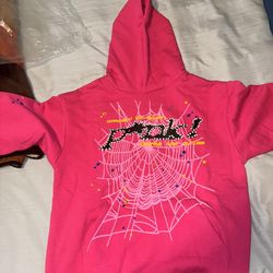 PINK SPIDER HOODIE