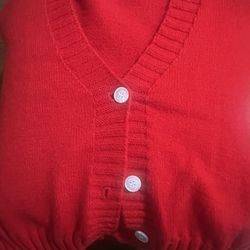 Shein Women’s Red Cardigan Set Size Small