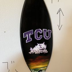 TCU wooden Surfboard