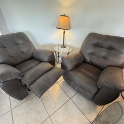 Recliners (2) Brown