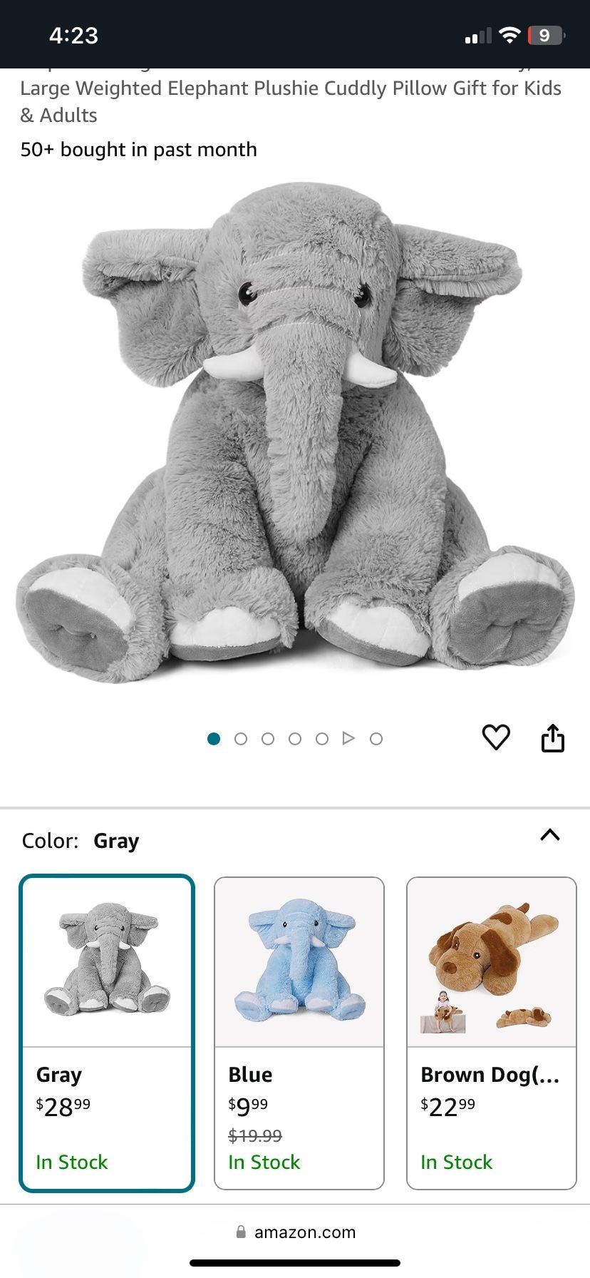 Big Toddler Size Elephant New $14