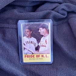 1963 Topps Willie Mays And Stan Musial Pride Of N.L