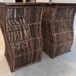 Eclectic Wood Furniture Storage Stands 