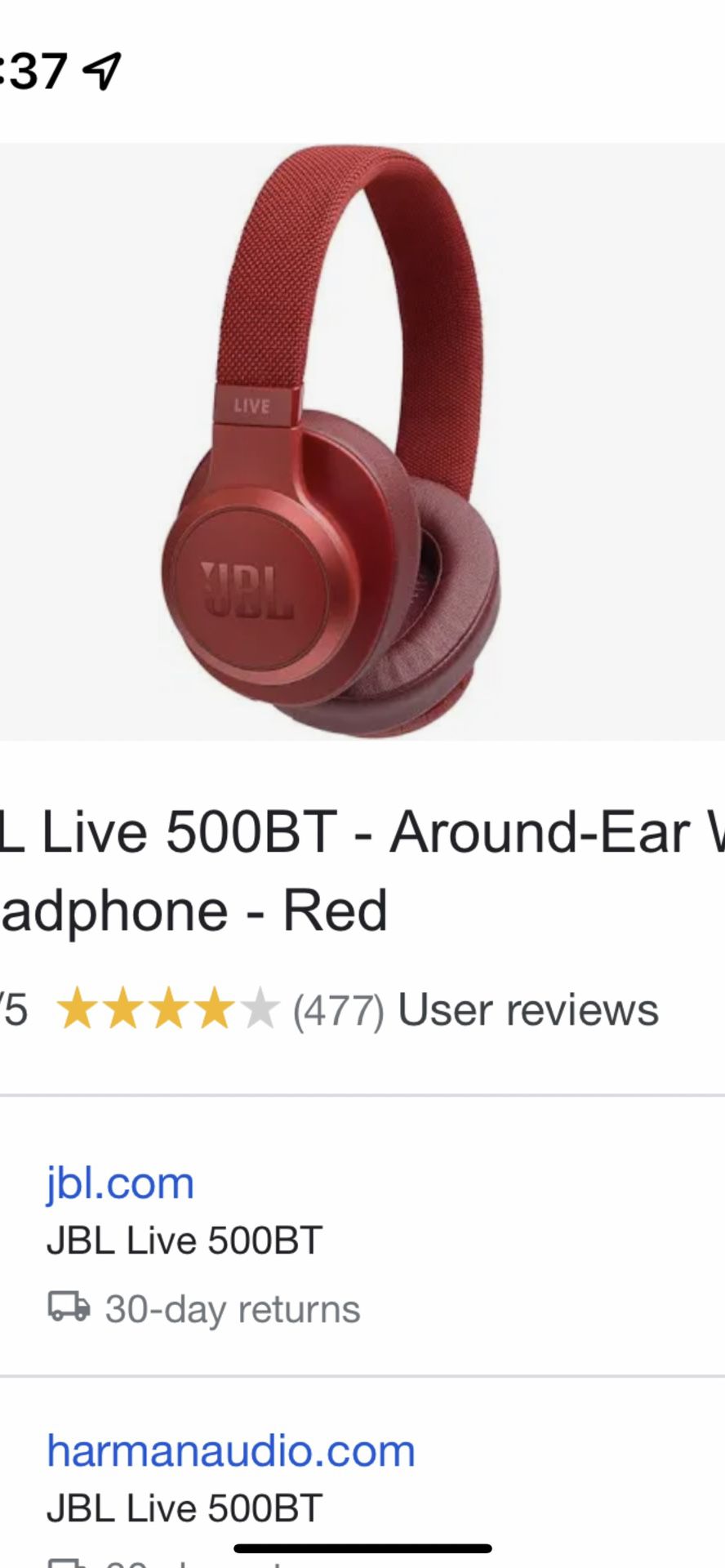 JBL headphones 500BT