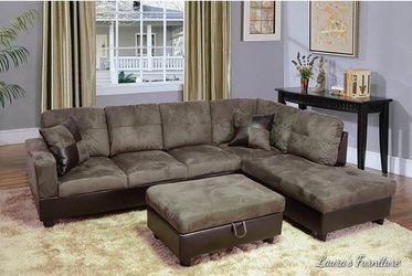 Sectional and ottoman
