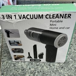 3 In 1 Vacuum and Air Duster Open Box Never Used