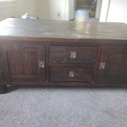Wooden Chest Coffee Table 