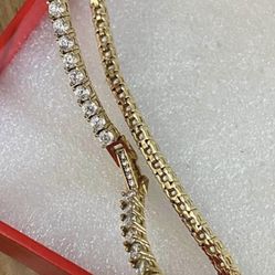 Manilla Gold Filled Piedras Zircon Joyería Antigua