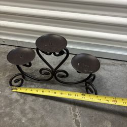 Candle Holder Rustic Decor Used 1 Count 3  