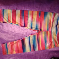 Girls Multicolor Striped Converse Pants Size 5/6yrs