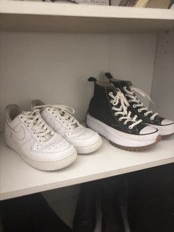 Air Force 1s And Converse Hike Canvas