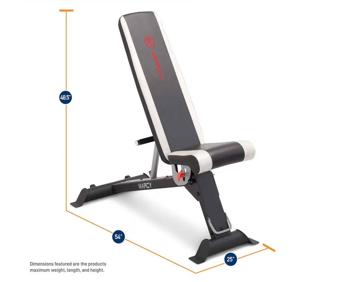 Foldable, adjustable Weight Bench. Home Gym