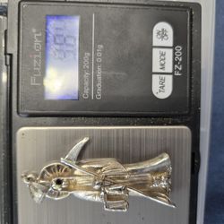 Santa Muerte SILVER PENDANT 