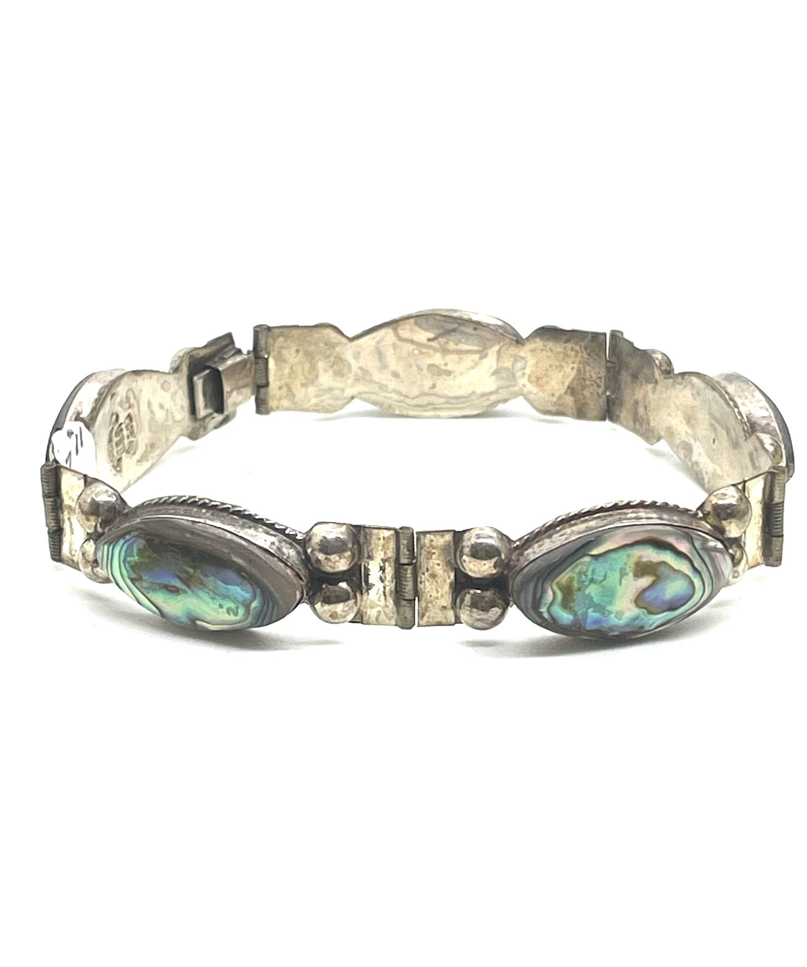 Sterling Taxco Abalone Bracelet