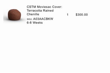 Lovesac Moviesac Cover - Terracotta Rained Chenille (Brand New)