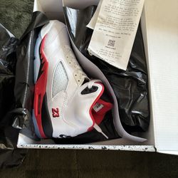 Air Jordan 5s  Fire Reds Size 6 $275
