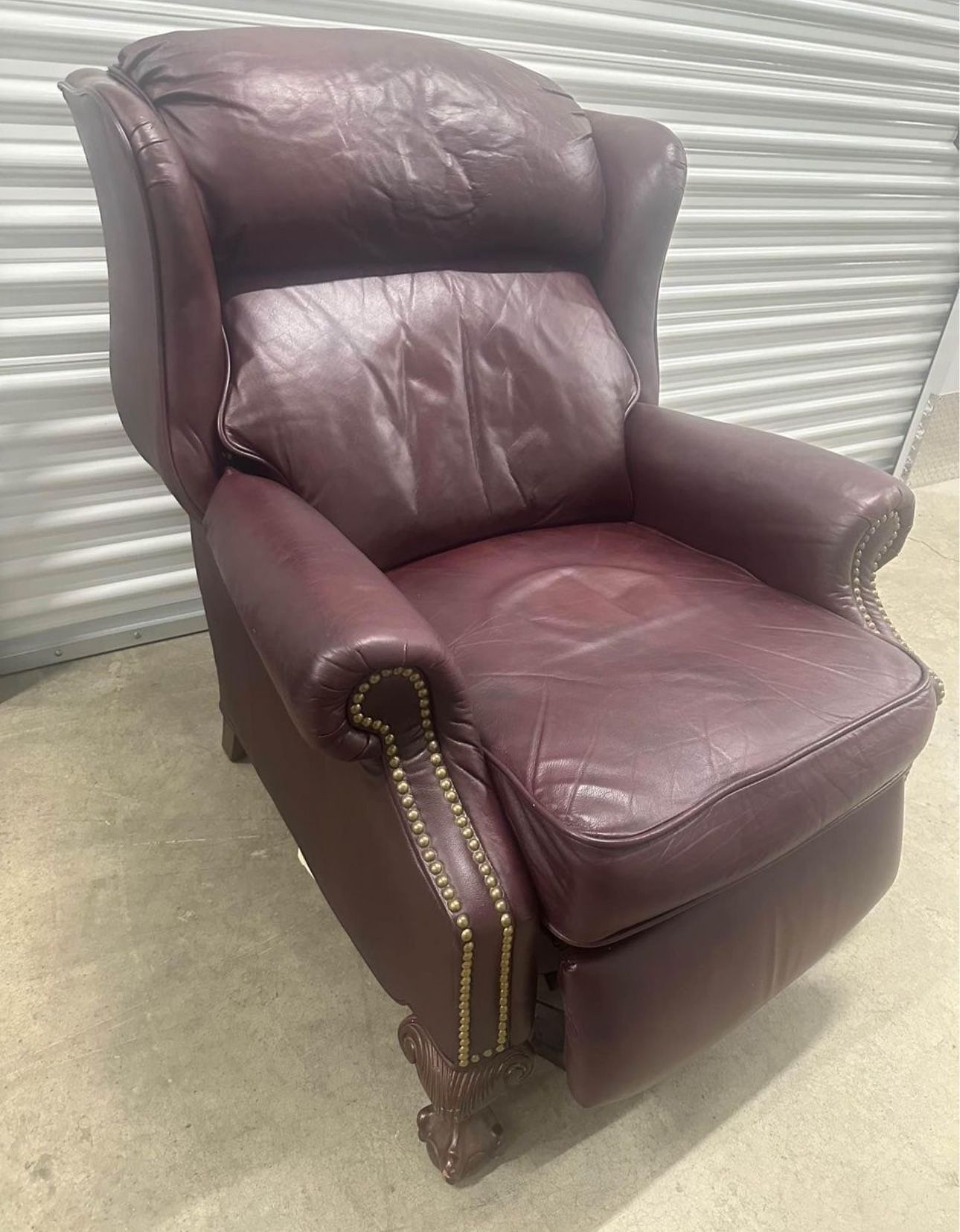 red leather recliner armchair