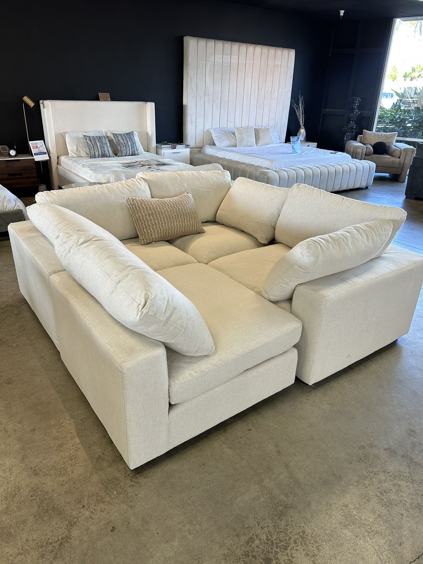 Oversize Modular “ Cloud “ Sectional Sofa Sleeper Pit — FREE DELIVERY