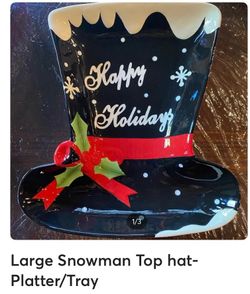 Snowman dish/tray approx. 10.75”-NWT